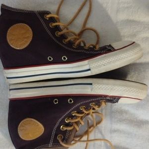 Converse Chuck Taylor All Star Lux Purple Suede Hidden Wedge Heel Mid Women sz 8